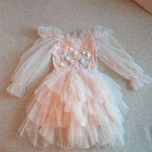 Tutu Du Monde Pale Pink Tulle Dress with Star Label